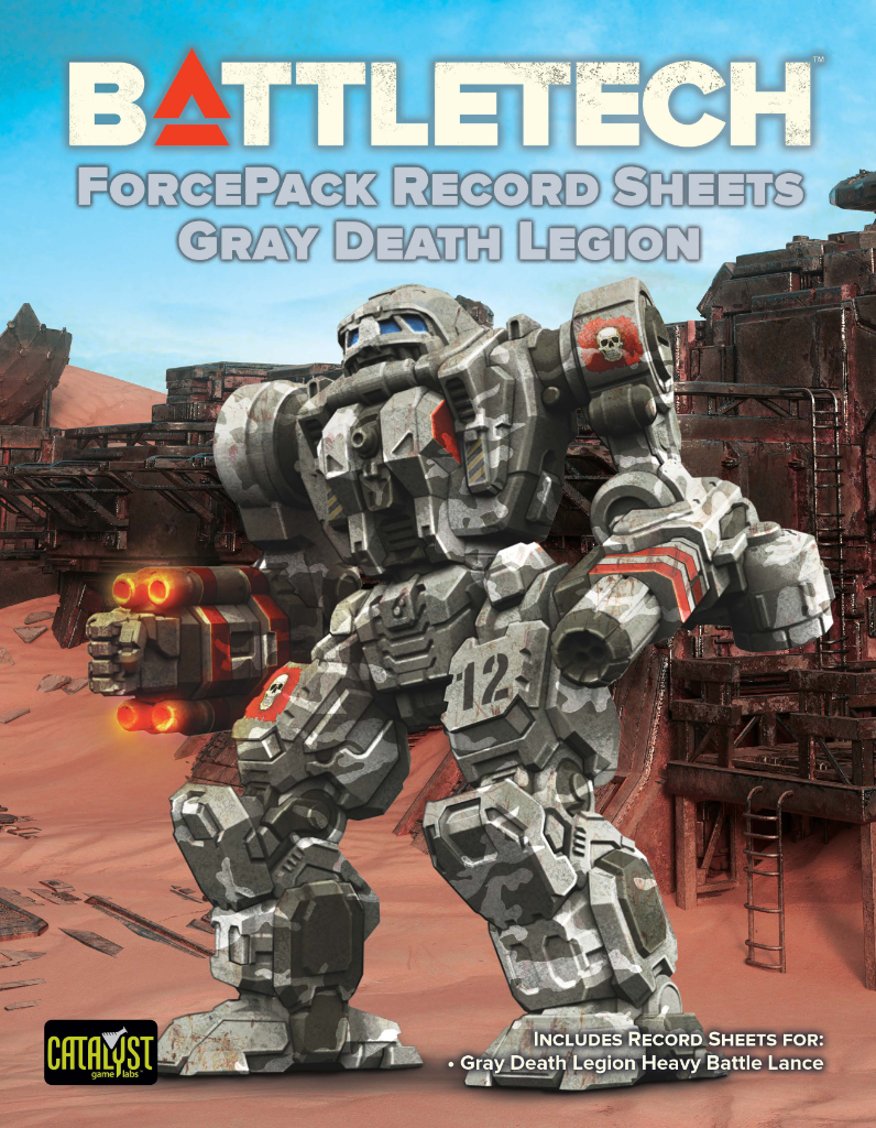 Record Sheets: BattleTech ForcePack - Gray Death Legion